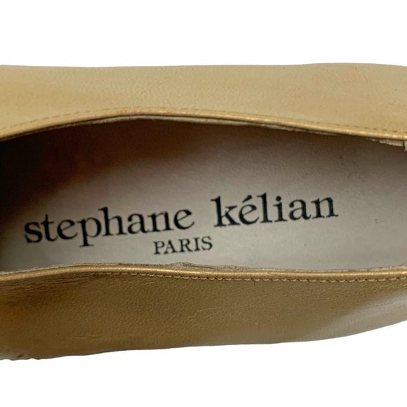 STEPHANE KELIAN Shimmery Gold Leather Lace Up Oxfords  *NWOB‎ - Picture 5 of 11